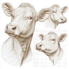 Poster - Cow Head Isolated