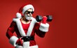 © Marinesea - Strong Santa Lifting Dumbbell for Christmas Fitness Motivation