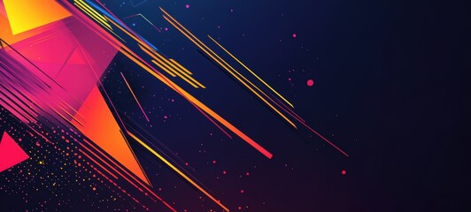 A bold, high-contrast banner for a tech startup, using a dark background