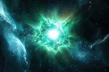 Wall Mural - a star's explosive death in a nebula