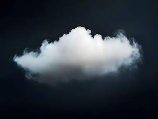 Wall Mural - white clouds isolated on black background. fog or smog background. collection of different types of 