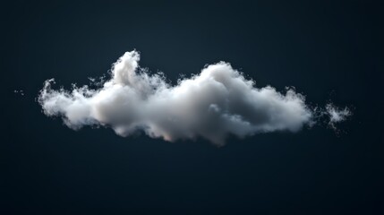 Wall Mural - white clouds isolated on black background. fog or smog background. collection of different types of 