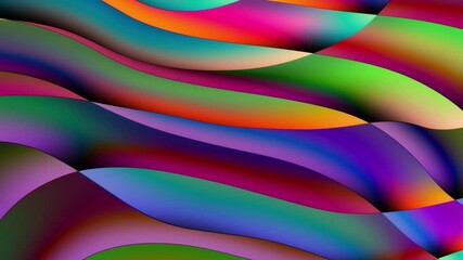 Aufkleber - colorful wave abstract looping background animation
