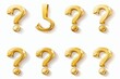 © artemstepanov - Question mark icon, quiz symbol, interrogation sign, simple rebus silhouette, questions emblem, faq set