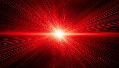 Wall Mural - vibrant red lens flare light effect with dynamic glow and burst patterns