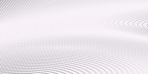 Abstract halftone wave dotted background. Futuristic twisted grunge pattern, dot, circles. Vector modern optical pop art texture for posters, business cards, cover, labels mock-up, stickers layout