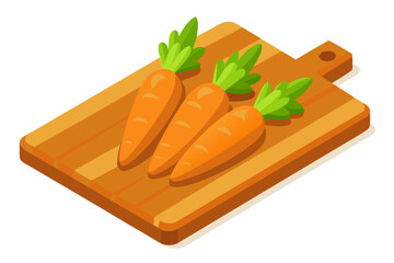 Wall Mural - polished carrots vector art and illustration 