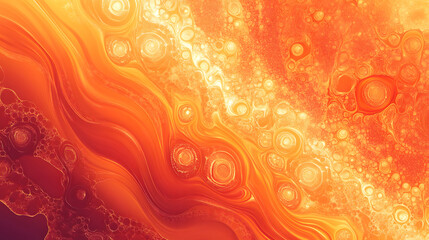 Abstract orange fractal patterns with intricate designs and warm colors.