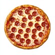 © Tee - Delicious pepperoni pizza on a white background.