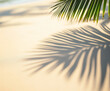 © MicroTee - Sunny day beach sand palm leaf shadow summer holiday concept