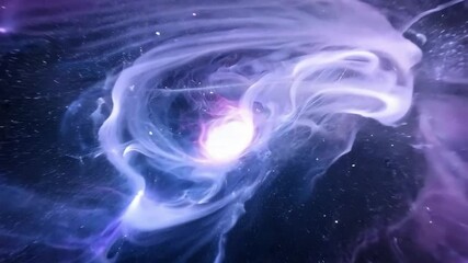 Wall Mural - Forming nebula surrounding a radiant star in cosmic splendor