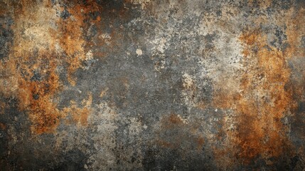 Aufkleber - Abstract Rusty Metal Texture with Orange and Grey Hues