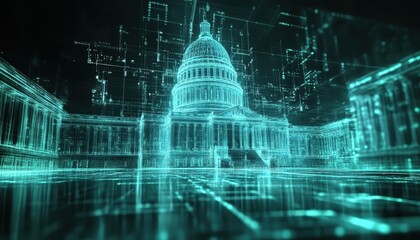 A Digital Rendering of the US Capitol Building