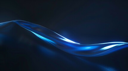 Wall Mural - blue liquid wave abstract. dark blue liquid flows, evoking serenity and fluidity. a calming image re