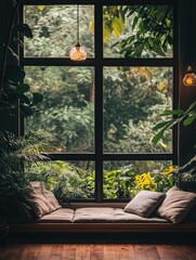 Sticker - Indoor Window Seat with Plants