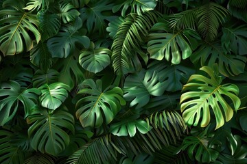  monstera leaves summer minimal background