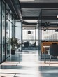 © Johannes - Modern open-plan office interior with sleek furniture, glass partitions, and natural light streaming through windows, creating a bright and professional atmosphere.