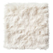 © OPP-786 - A plush, white fur square with soft, textured fibers that creates a cozy and luxurious appearance.