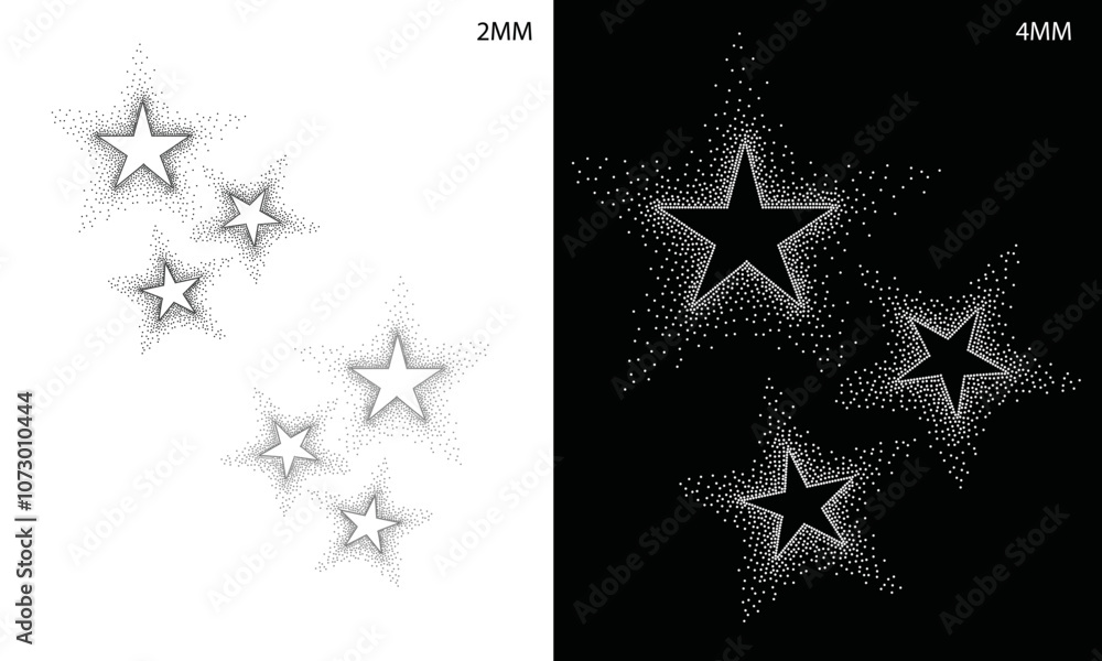 Starlight Rhinestone Design Rhinestone stars design. Rhinestone vector design for Illustration of ...