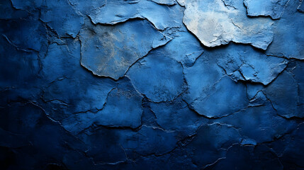 Wall Mural - Blue Cracked Wall Texture Abstract Background