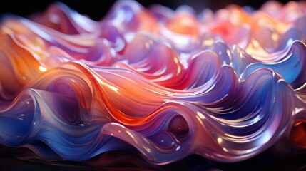 Wall Mural - a colorful wave made of plastic