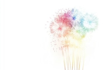 Wall Mural - Colorful Fireworks in Sky