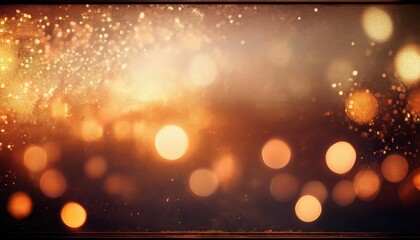 Wall Mural - Vintage Film Strip Bokeh Background with Blurred Warm and Cool Light Spots, Grunge Texture Overlay, and Faded Film Grain Effect. Ideal for Nostalgic, Cinematic, or Retro Themed Projects