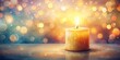 © Oliver - Watercolor Illustration of a Candle with Bokeh Effect, Perfect for Home Decor and Relaxation Themes, Ideal for Art Prints and Digital Backgrounds