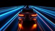 © adinuranjaya - Futuristic Car with Neon Light Trails