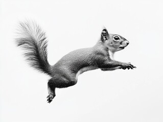 Canvas Print - Squirrel in black and white