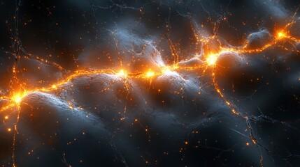 Wall Mural - Cosmic Nebula with Stars and Galaxy in the Infinite Universe. Generative AI