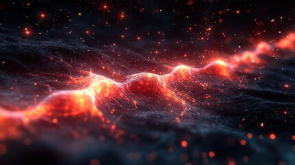 Wall Mural - Glowing Starry Cosmos with Nebula Clouds in Deep Space. Generative AI