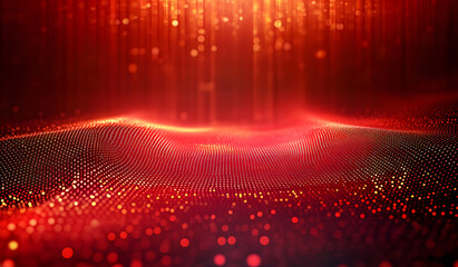 Wall Mural - abstract matrix red background