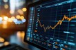 © mila103 - A computer monitor displays a graph of stock prices