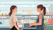 © akiladiba - Two women at the checkout of a supermarket