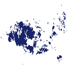 Wall Mural - silhouette map of aland islands
