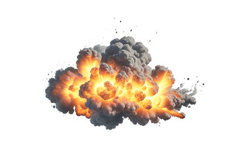 Wall Mural - Fire explosion on a isolated background