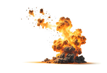 Wall Mural - Fire explosion on a isolated background