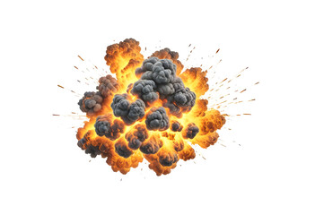 Wall Mural - Fire explosion on a isolated background