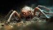 © svastix - This image features a nightmarish spider with glowing eyes crawling forward, its menacing appearance striking fear and wonder into those who dare observe it.