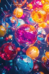 Canvas Print - Colorful Glass Balls in Air