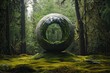 © Anatoll Paveel - North America terrestrial plexus sphere concept on moss in a real forest.