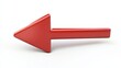 © Napasnan - red arrow pointing downward, isolated on white, showing loss or decrease