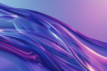 Canvas Print - a dynamic drapery background with flowing abstract shapes, vibrant gradients of blue and purple, sof