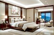 © PNG&Background Image - Beautiful traditional Chinese style bedroom interior design.