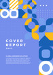 © Badr Warrior - Vibrant Geometric Flyer Design for Global Business Reports