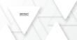 © Arroyan Art - 3D white abstract background overlap layer on bright space with cutout shape effect decoration. Modern graphic design element triangles style concept for web banner, flyer, card, or brochure cover