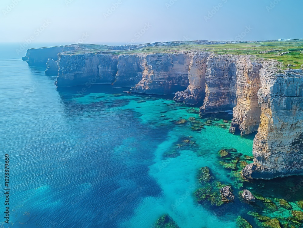 Aerial View of Scenic Landscape with Lush Greenery and Serene Water Bodies for Nature and Travel Enthusiasts