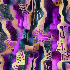 Seamless pattern with abstract doodle pattern.