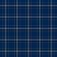Wall Mural - Plaid repeat pattern.Checkered tartan gingham seamless pattern in blue. Geometric graphic vector illustration background design for fabric and prints.